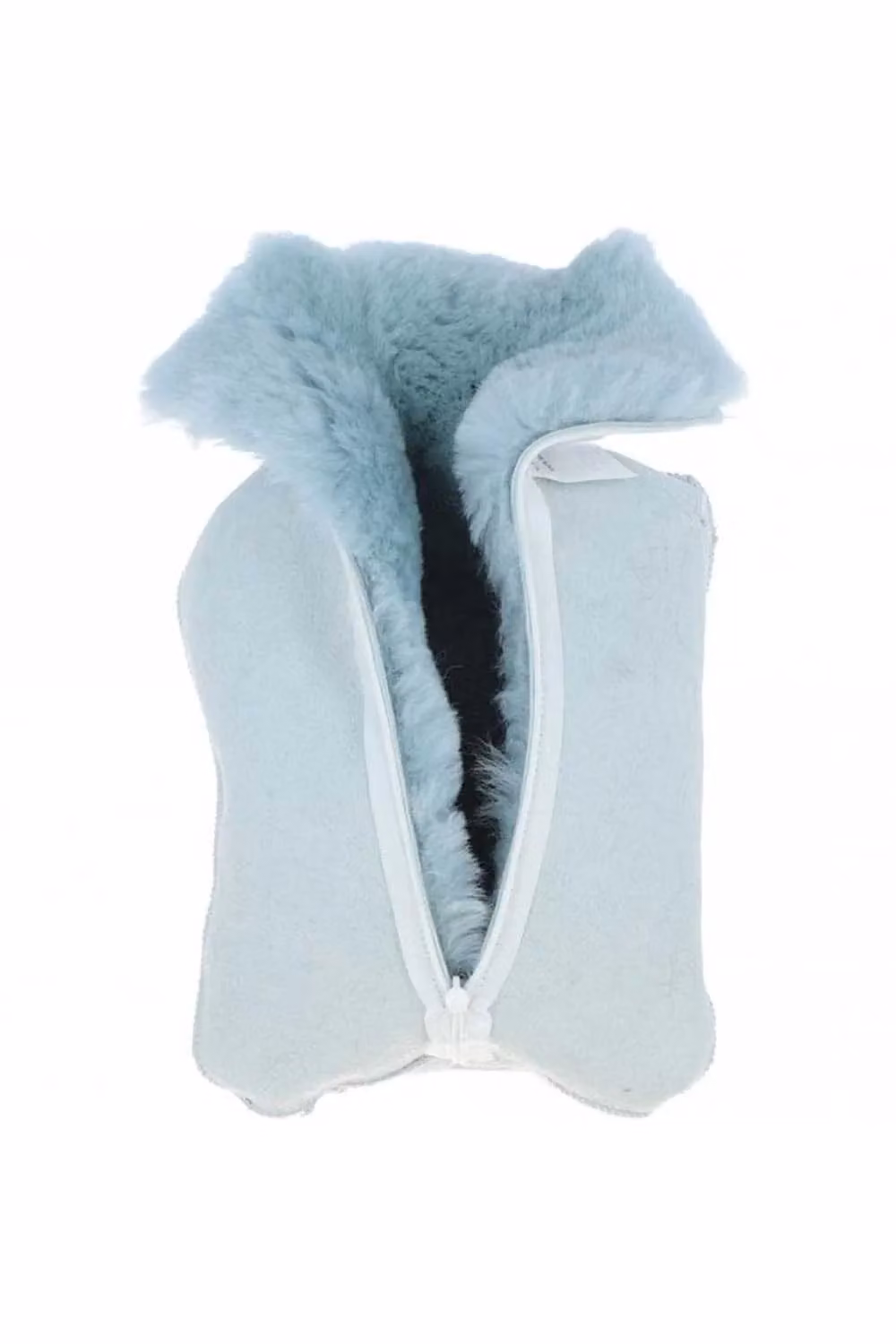 Fenland England Real Sheepskin Hot Water Bottle Cover with 1L Bottle in Duck Egg Blue