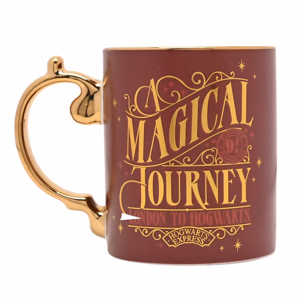 Widdop and Co Harry Potter Hogwarts Express Collectable Ceramic Mug, Red and Gold, 325ml – 4