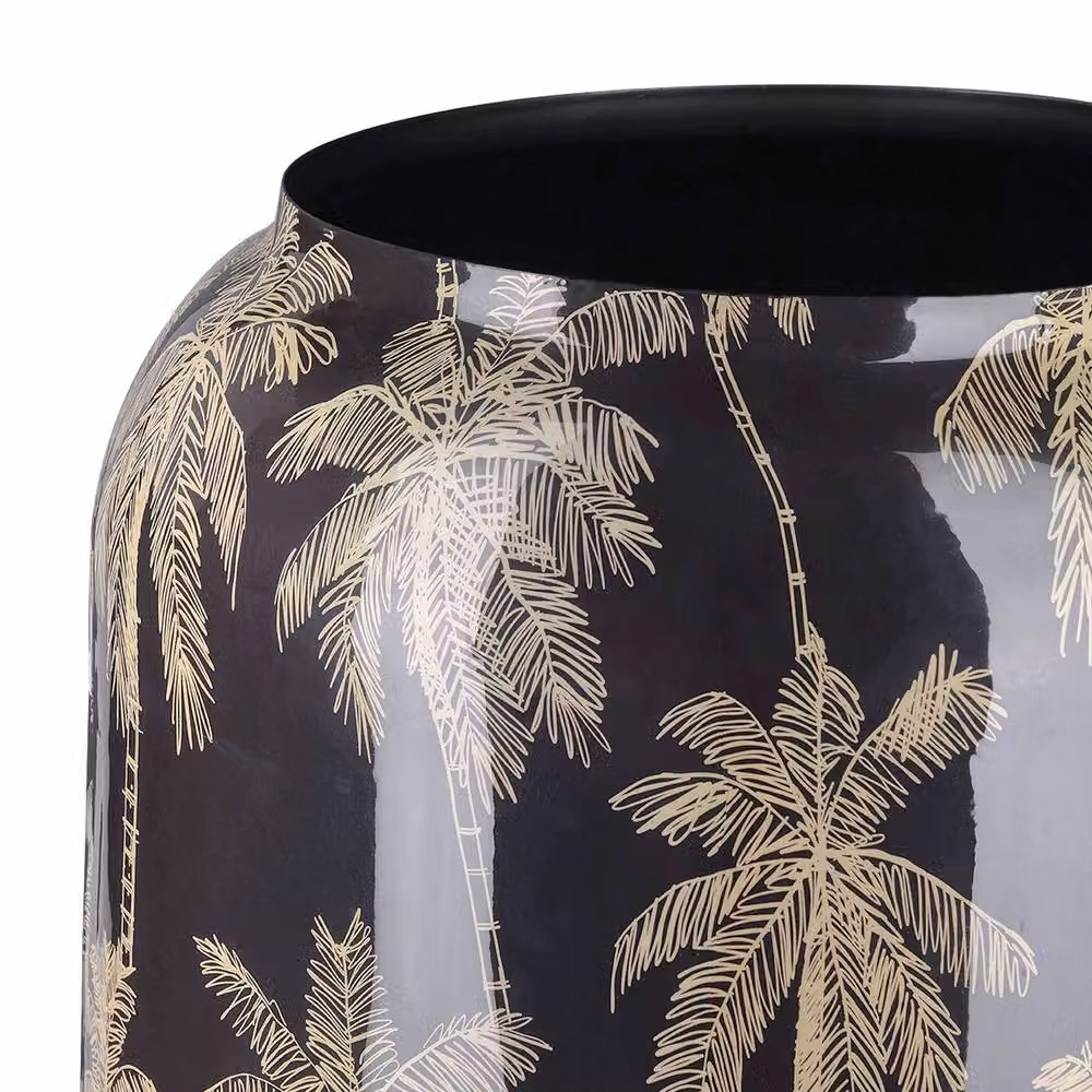 Libra Interiors Palm Large Tabletop Vase in Gold, Black and Multicolour, H 76.5 cm x W 62.0 cm x D 76.5 cm – 3