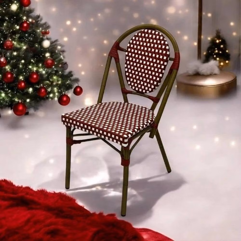 NESTLUNE Red Paris Bistro Chairs, Set of 2 – 5