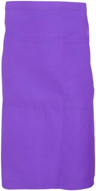 Dennys Catering Waist Apron with Pocket, Purple, Pack of 2