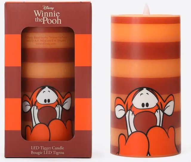 Disney Winnie the Pooh Tigger Inspired Orange LED Pillar Candle with Flicker Effect – 1
