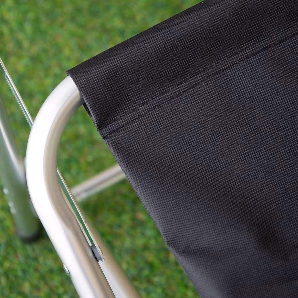 Samuel Alexander Black Outdoor Folding Garden Canvas Chair with Aluminium Frame – 3