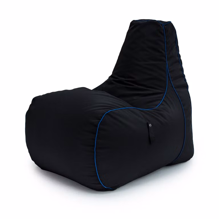 GameOver Store Lich Blade Gaming High Back Bean Bag Chair in Black