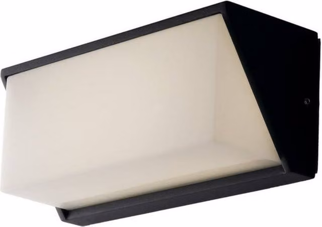 Netlighting Luxon Outdoor LED Aluminium Flush Wall Light in Black, IP54, 4000K