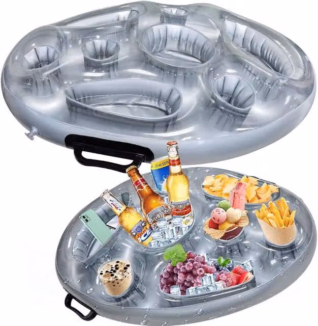 Smartbies Inflatable Floating Drink Holder in Grey – 3