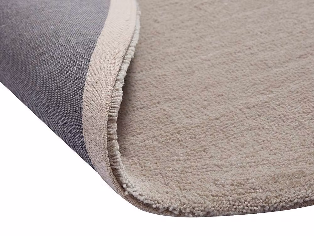 Vente-unique Velina Round Mid-Pile Polyester Rug in Taupe/Beige, Diameter: 200 cm – 3
