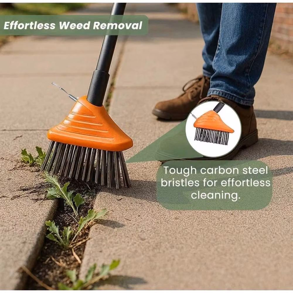 SPETLEK Orange Weed Brush and Moss Scraper Broom – 4