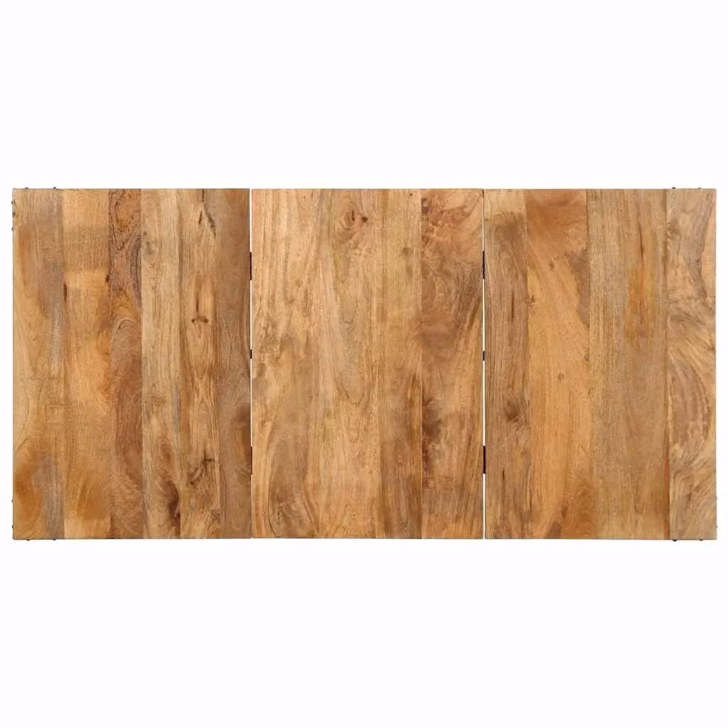 Berkfield Home Rectangular Solid Mango Wood Dining Table in Brown, W/D/H: 160 x 80 x 75 cm – 2
