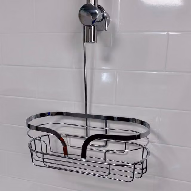 Showerdrape Dante Mini Hanging Metal Shower Caddy in Silver – 1