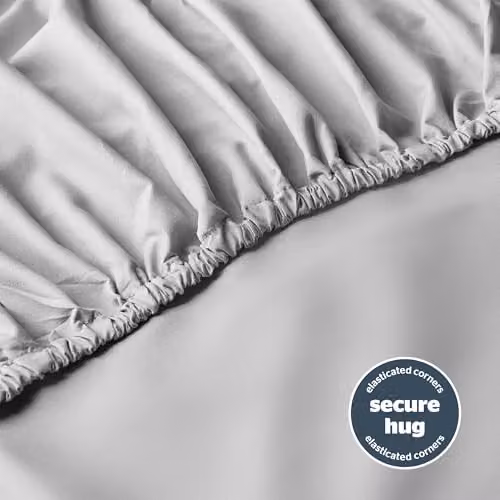 Silentnight Supersoft Dove Grey Fitted Sheet, W/D/H: 180 x 200 cm – 2