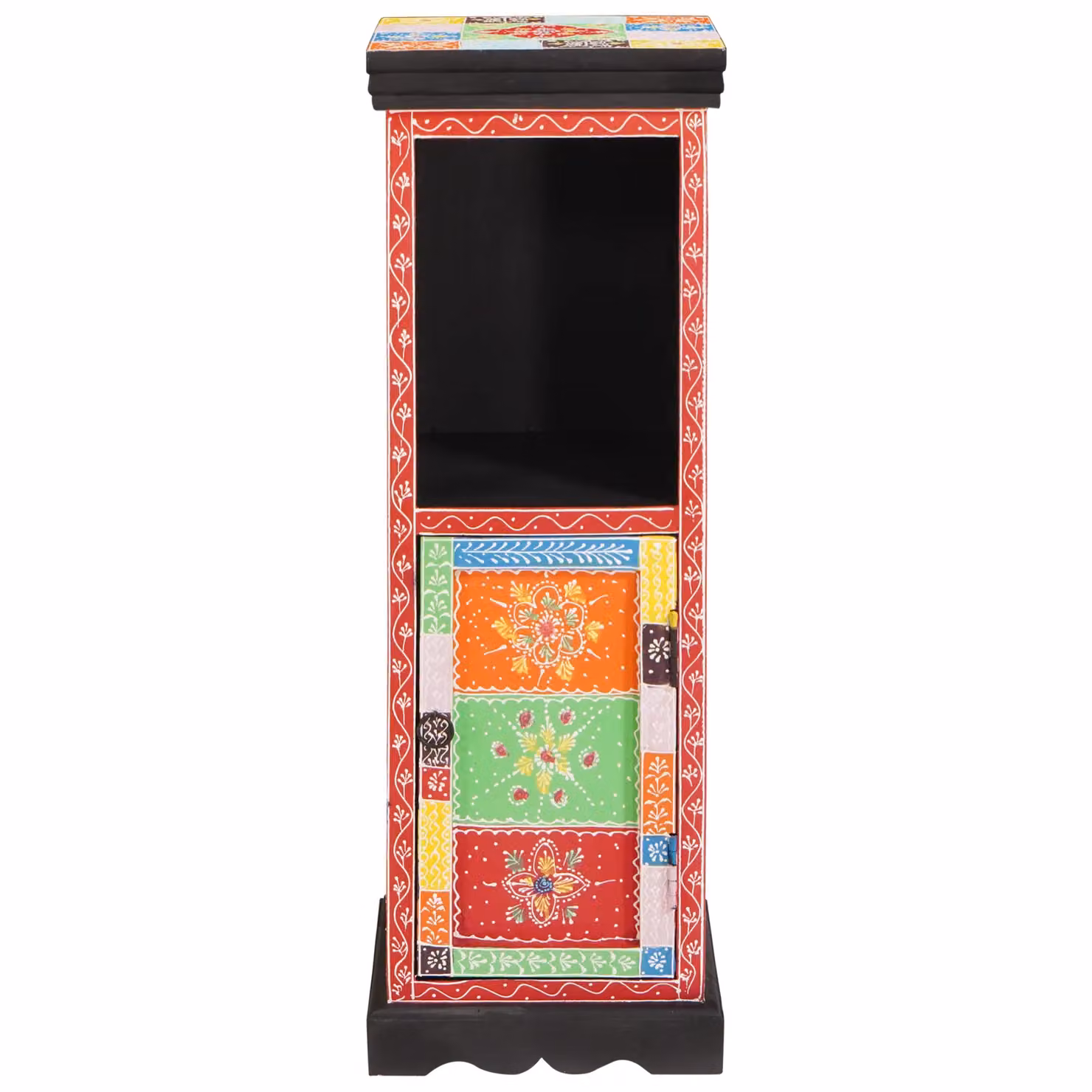 Berkfield Home Mango Wood Cabinet, Multicolour and Black, W/D/H: 30 x 30 x 90 cm – 2