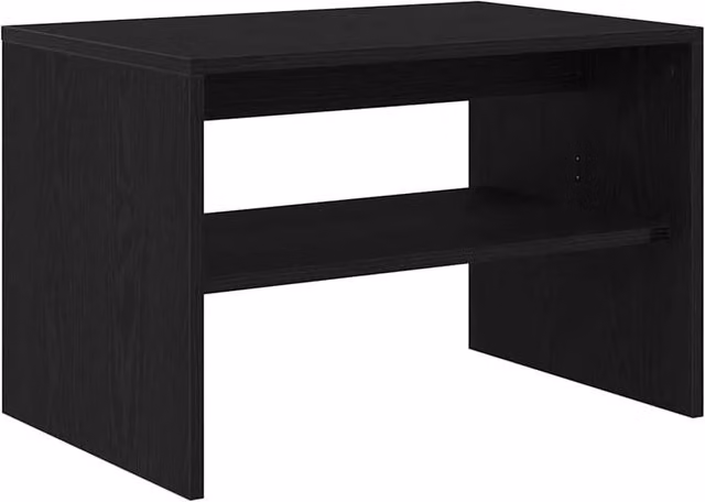 Berkfield Home Modern Black Oak TV Cabinet in Matt Black, W/D/H: 60 x 40 x 40 cm