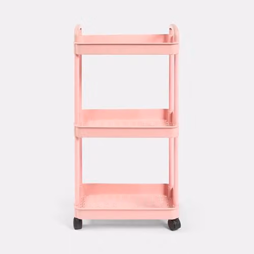 OHS 3 Tier Rolling Storage Trolley in Pink – 2