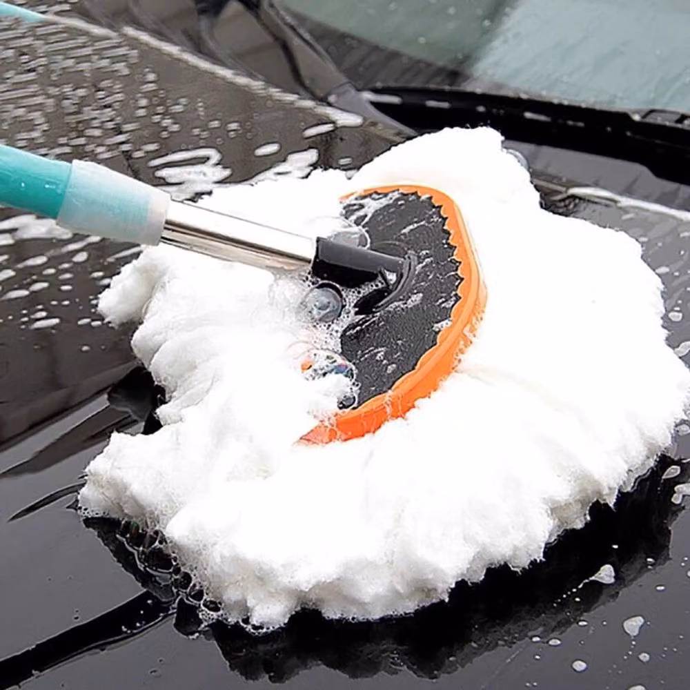 FLAVORA Multicolour Microfibre Car Wash Mop with Telescopic Handle – 5