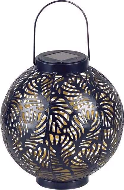 Luxform Solar Samba LED Tabletop Lantern in Black and Copper