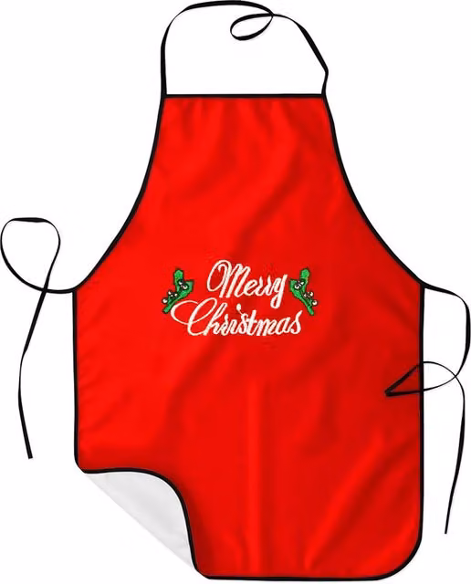 Neel Blue Red Christmas Themed Chef Apron for Holiday Kitchen Use – 1