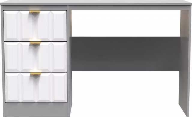Ready Assembled 2 U Seattle 3 Drawer Desk in Mid Grey – 1