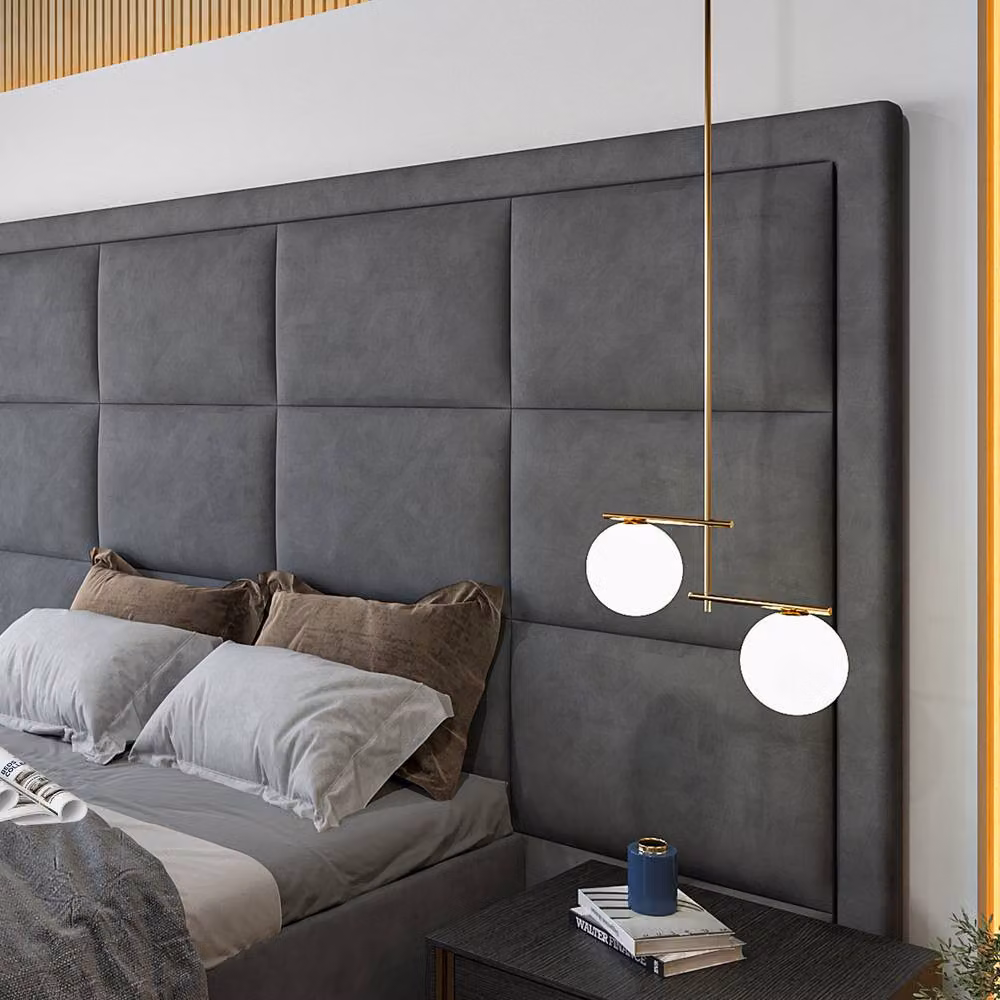 KDMD Alwoodley Upholstered Grey Television Bed Frame, Super King, 200 x 200 cm – 3