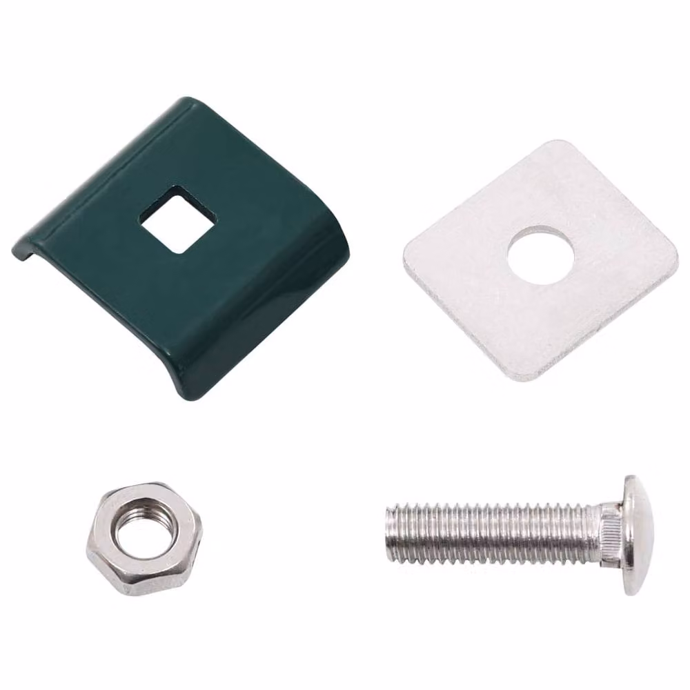 Berkfield Home Green Galvanised Steel Double-Bar Mat Connector, 25 Sets – 2