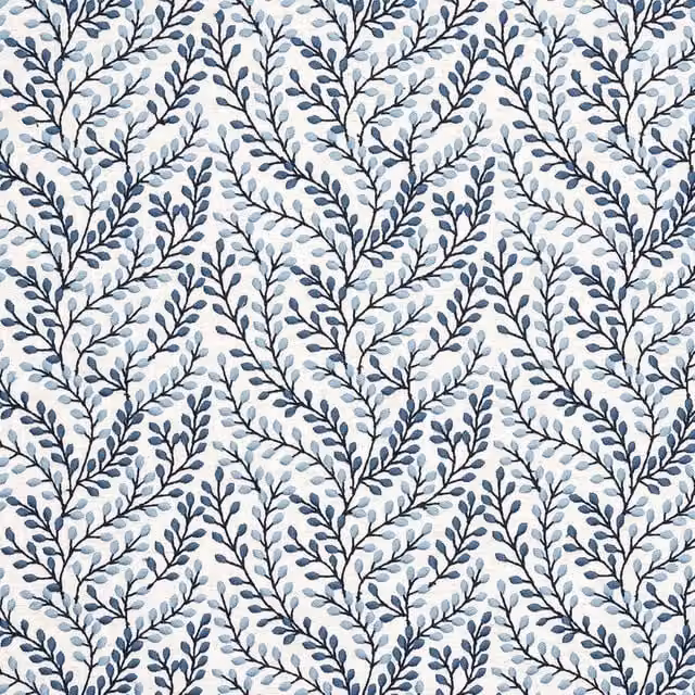Terrys Shimla Fabric Cornflower Blue Floral Cotton and Linen Bedding