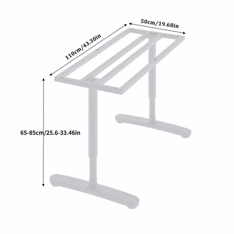 EONLION White Industrial Steel Table Legs and Frame