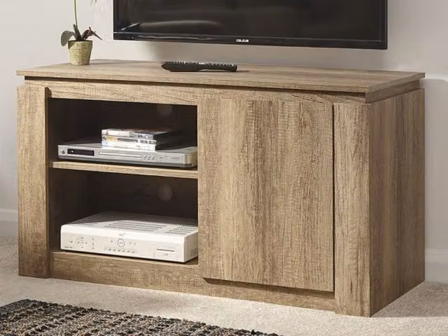 GFW Canyon Compact 1 Door TV Cabinet in Brown Wood – 2