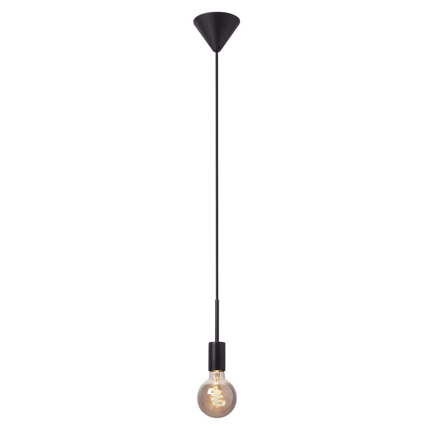 Nordlux Paco Minimalist Pendant Light in Black Metal with E27 Socket – 1