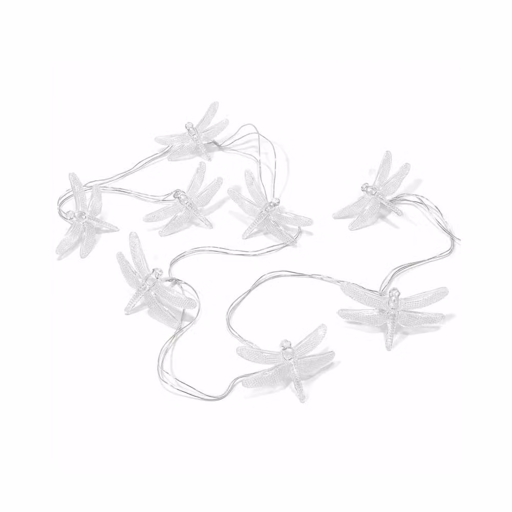 Voltico 20 LED Solar Dragonfly String Lights in Cool White for Outdoor Garden Decor – 2