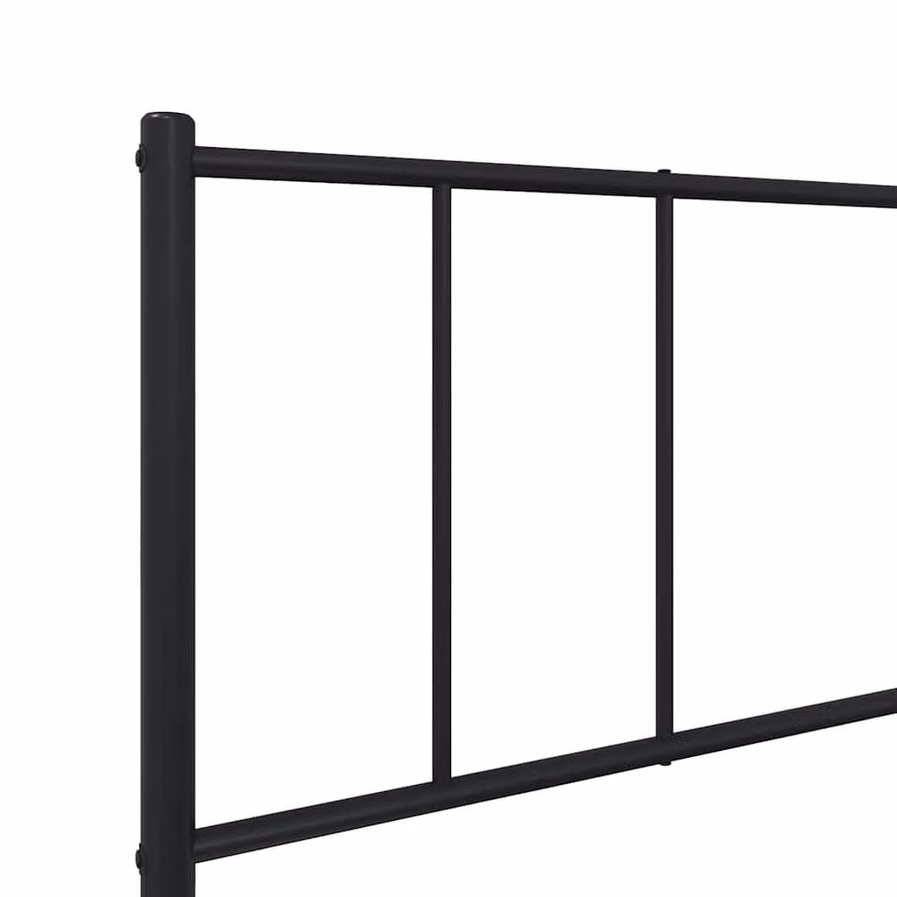 Berkfield Home Metal Bed Frame with Headboard and Footboard in Black, W/D/H: 90 x 190 cm – 3