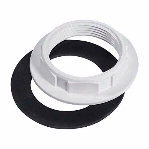 McAlpine BN2 White Plastic Backnut with Rubber Washer 1.5 inch BSP