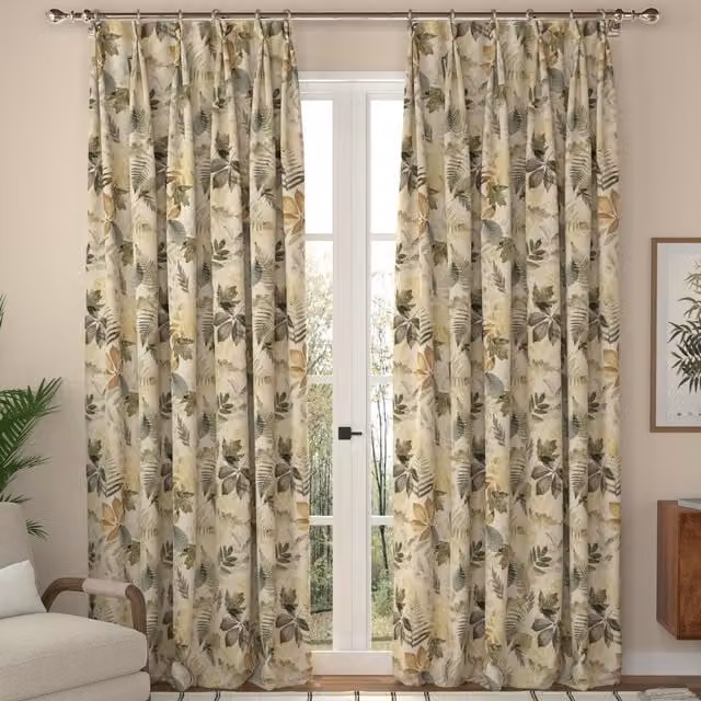 Ante Decor Folium Made To Measure Blackout Floral Cotton Curtains in Shiraz