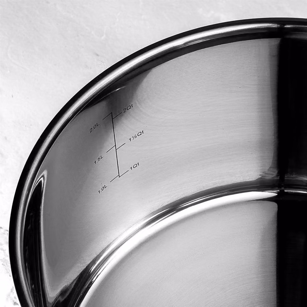Prochef Stainless Steel Saucepan with Glass Lid, Silver, 18 cm – 5