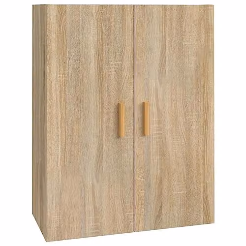 vidaXL Hanging Wall Cabinet in Sonoma Oak with Hinged Doors and Internal Shelves, W/D/H: 69.5 x 34.0 x 90.0 cm – 1