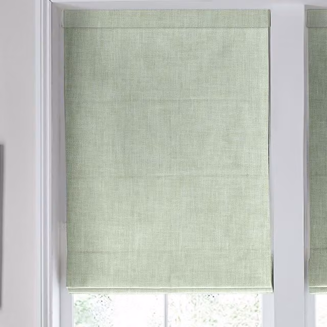 Laura Ashley Easton Made to Measure Blackout Roman Blind in Green
