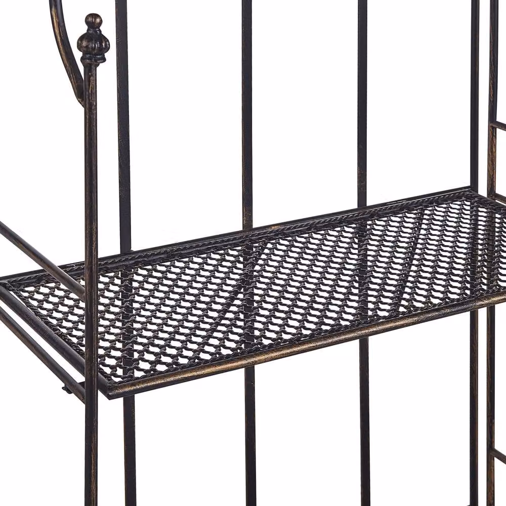 Wyld and Coco Evergreen 4-Tier Black Metal Freestanding Plant Shelf – 3