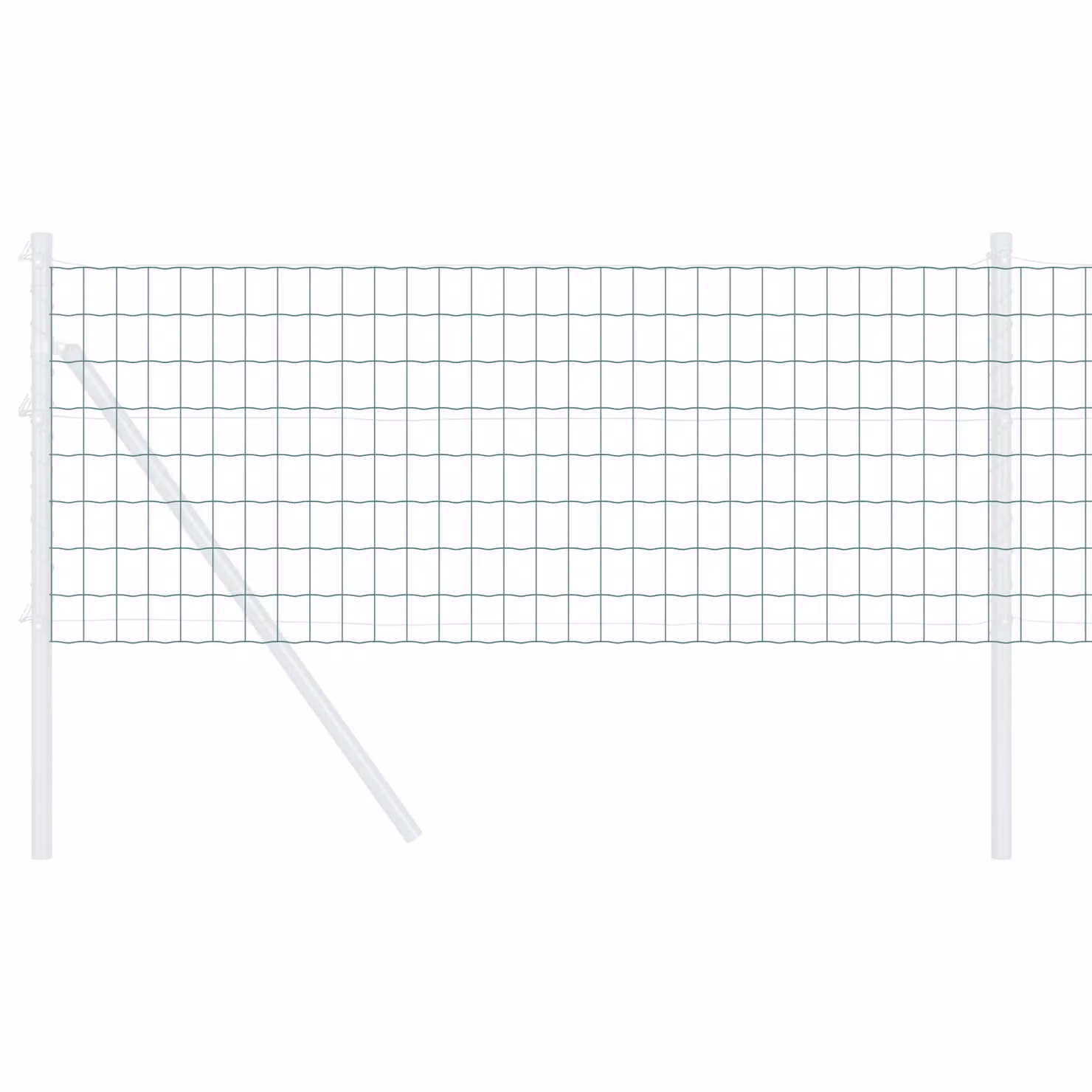 Berkfield Home Euro Fence Green PVC-Coated Steel Fencing, H: 0.8 m x W: 10 m – 3