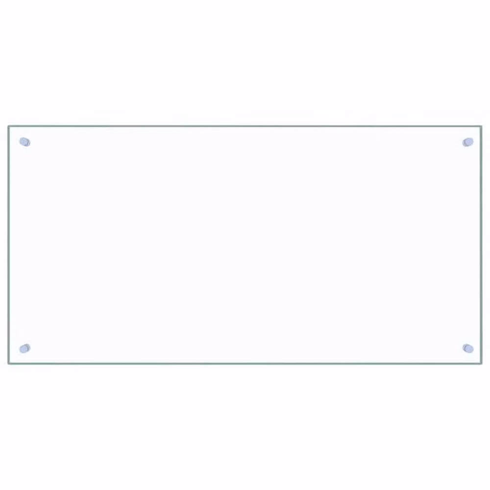 Berkfield Home Transparent Tempered Glass Kitchen Backsplash, W: 100 cm, H: 50 cm – 2