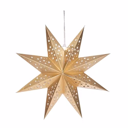 Smart Garden InLit Hanging Gold Origami Star Christmas Decoration, W: 50 cm, H: 50 cm