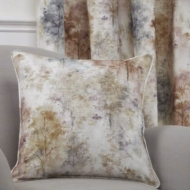Prestigious Textiles Woodland Floral Filled Square Cushion, Pink and Beige, W/D/H: 45 x 45 x 45 cm