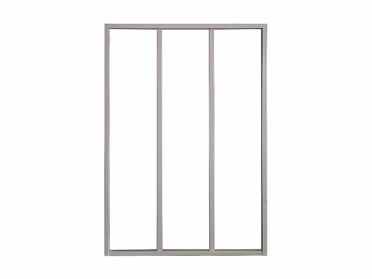 Vente-unique Bayview Modern Powder-Coated Aluminium and Glass Partition, White, W: 90 cm, H: 130 cm
