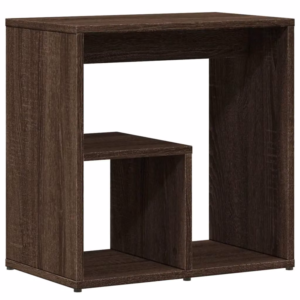 Berkfield Home Set of 2 Modern Side Tables in Brown Oak, W/D/H: 50 x 30 x 50 cm – 5