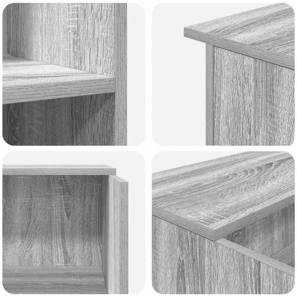Berkfield Home Reception Desk in Grey Sonoma, W/D/H: 100 x 50 x 103.5 cm – 2