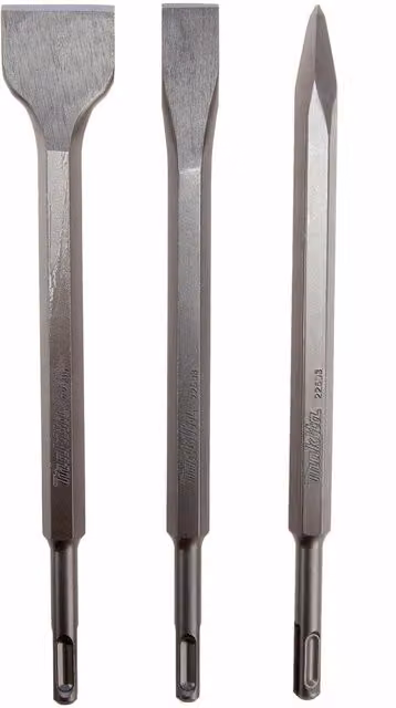 Makita SDS Plus Stone Chisel Set, Pack of 3, Silver