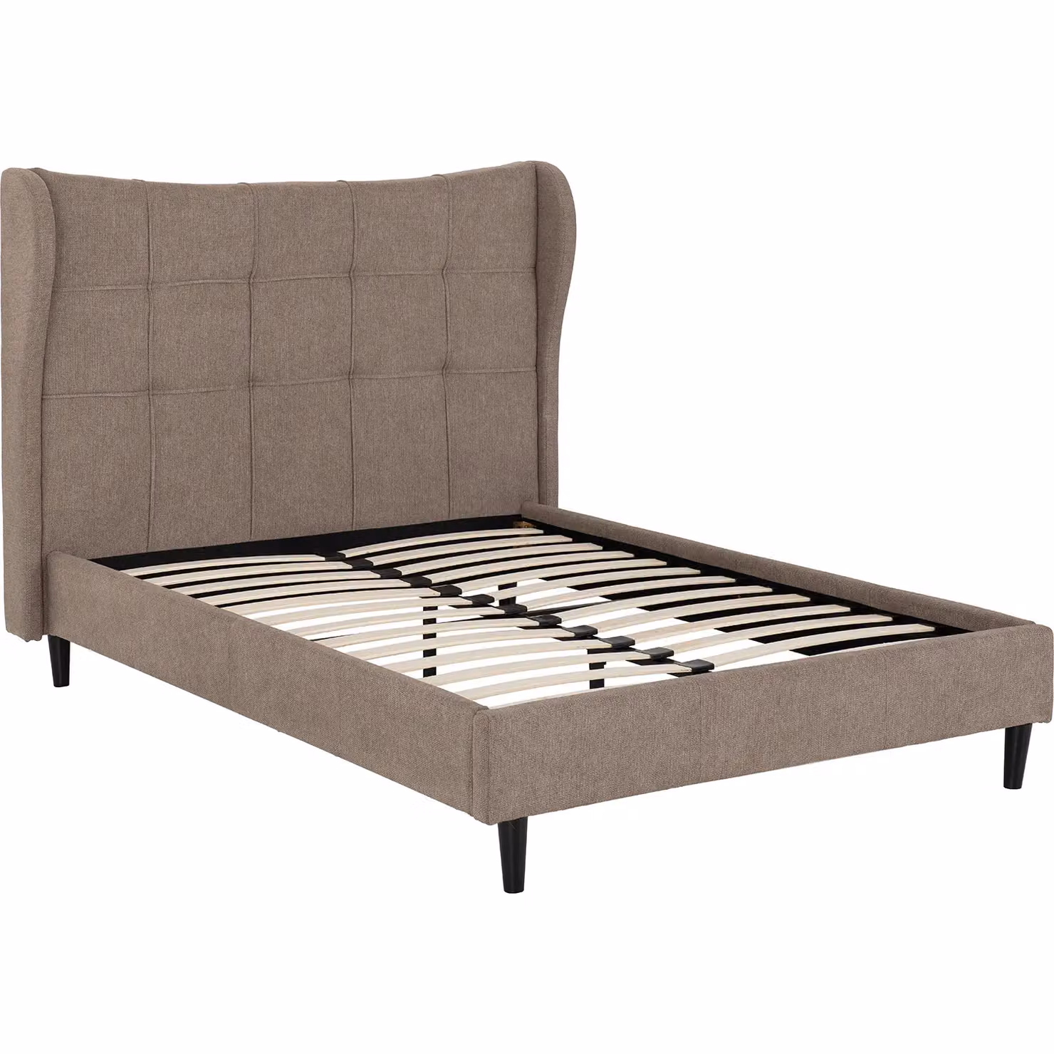 Seconique Verona Modern Upholstered King Size Bed with Lift Up Base in Brown Fabric, H 221.0 x W 152.4 x D 200 cm – 7