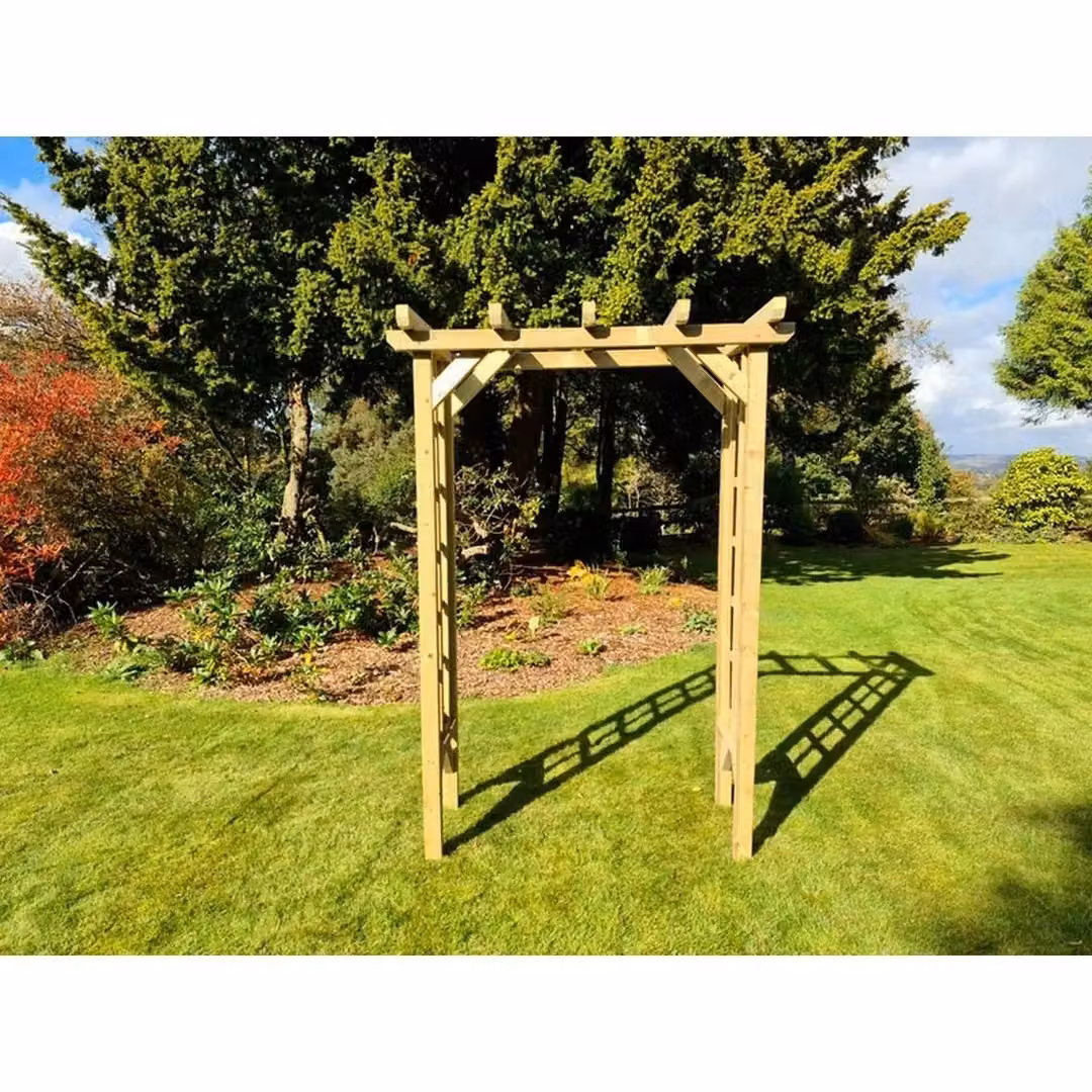 Churnet Valley Garden Furniture Ltd Rose Large Arch Wooden Plant Support in Brown, H 210 cm x W 120 cm x D 50 cm – 2