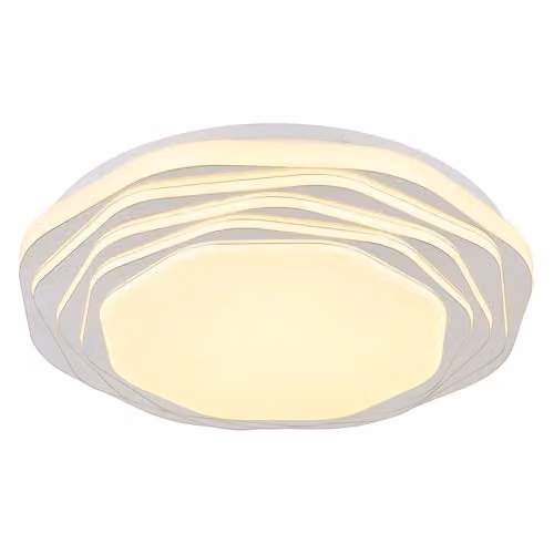 Globo Lighting LED Sphere Ceiling Light in White and Chrome, Dimmable, Diameter: 38 cm