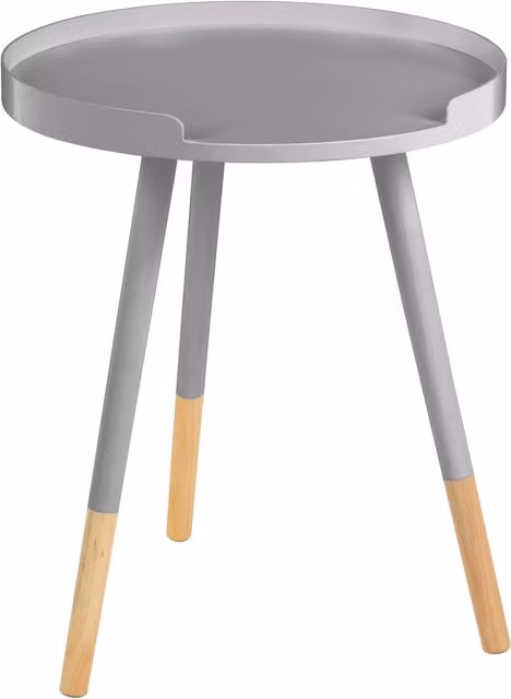 Interiors by Premier Orsina Round Wooden Side Table in Grey – 1