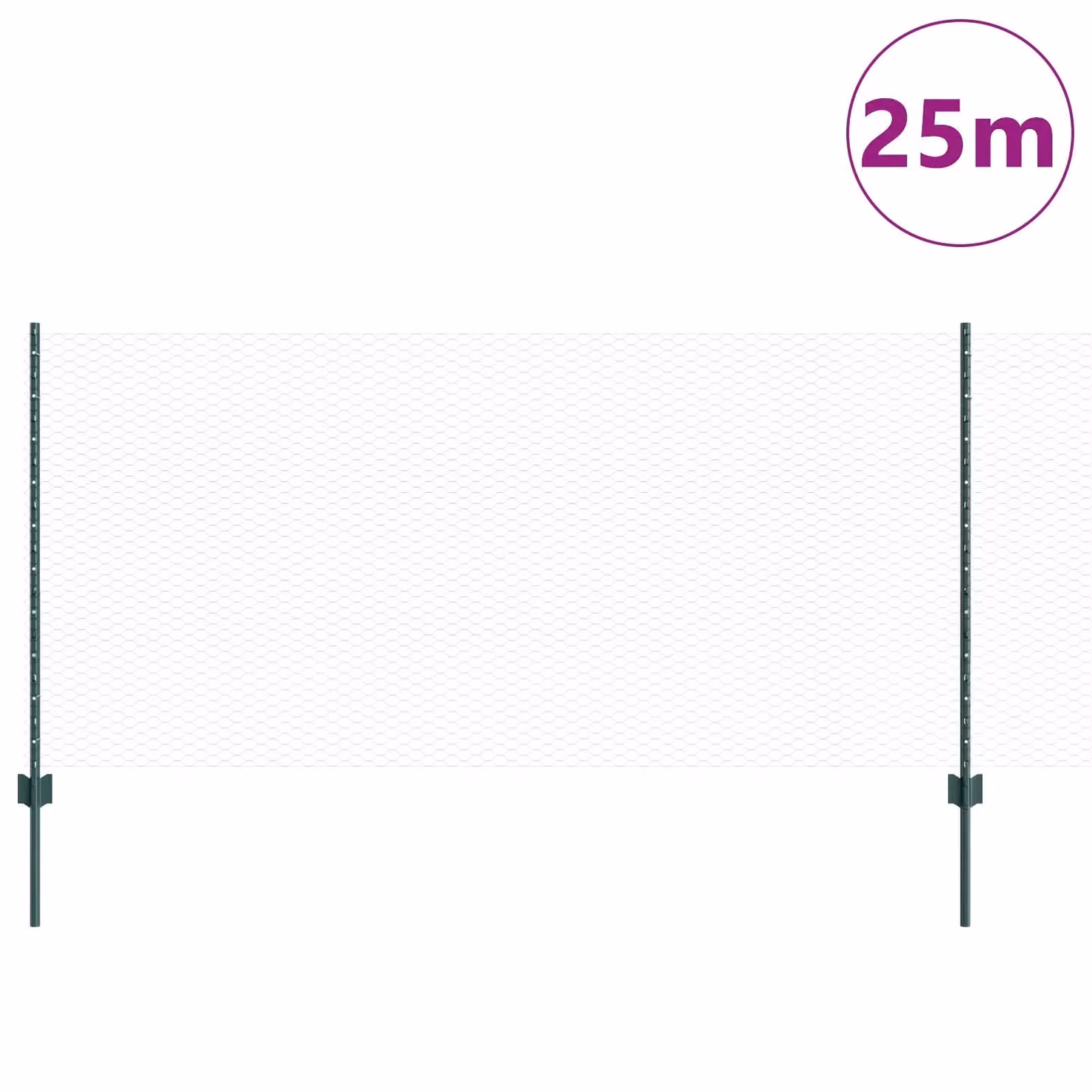Berkfield Home Garden Fence Set of 2 Green Steel Rectangular – 1