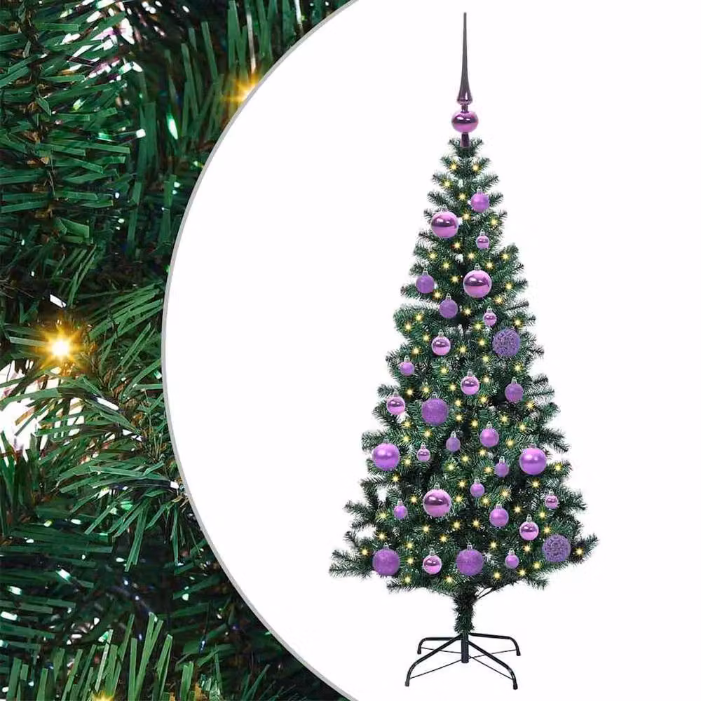 Berkfield Home Pre-lit Artificial Christmas Tree, Green, Height: 120 cm – 2